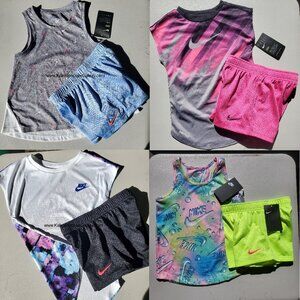 Nike Girls Size 6 Mesh Shorts & Short sleeve Tops Tank Tops Summer Spring